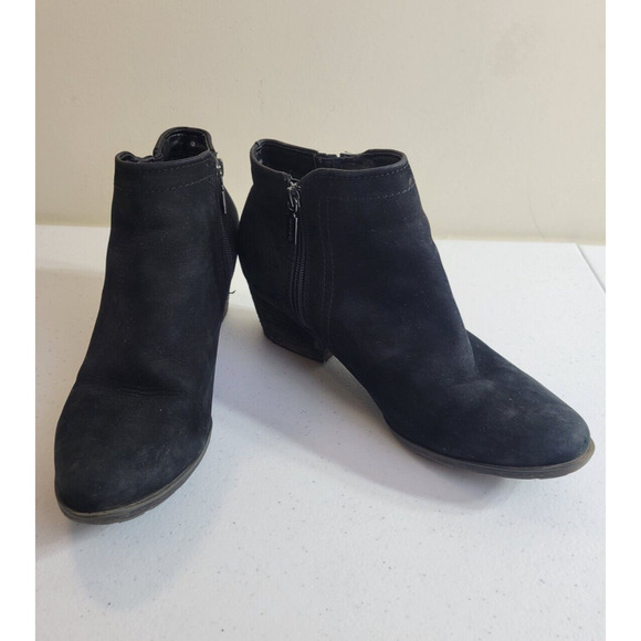 Blondo Valli B4935 Black Suede Waterproof Side Zip Ankle Booties Women's Size 9M - Picture 3 of 12